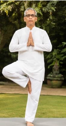 Guruji demonstrating Tree Pose