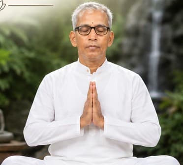 Guruji showing Anjali Mudra