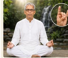Guruji showing Varun Mudra