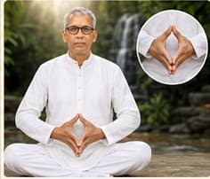 Guruji showing Yoni Mudra